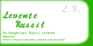 levente mussil business card